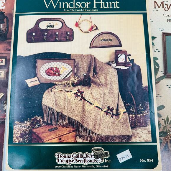 Dad Man Cross Stitch Lot GONE FISHING Duck Hunting Father's Day Husband Vintage - Picture 9 of 13